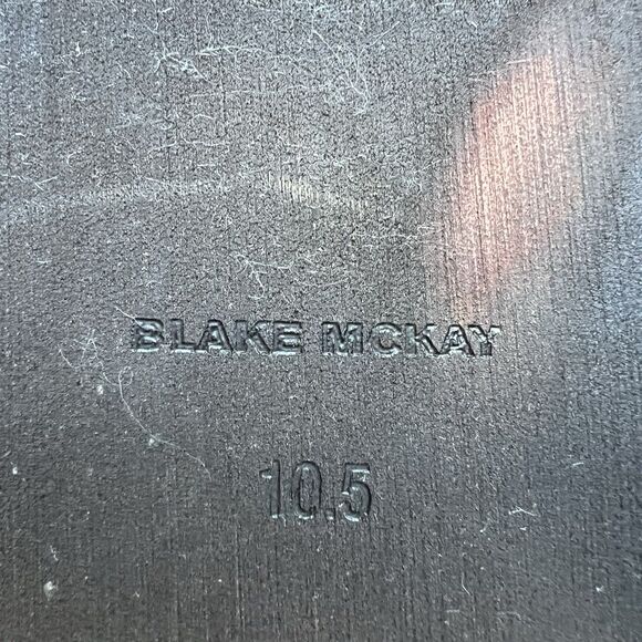 Blake McKay Black Leather Wingtip Ankle Boot Men 10.5 Classic Side Zip Lace Up - Picture 12 of 13